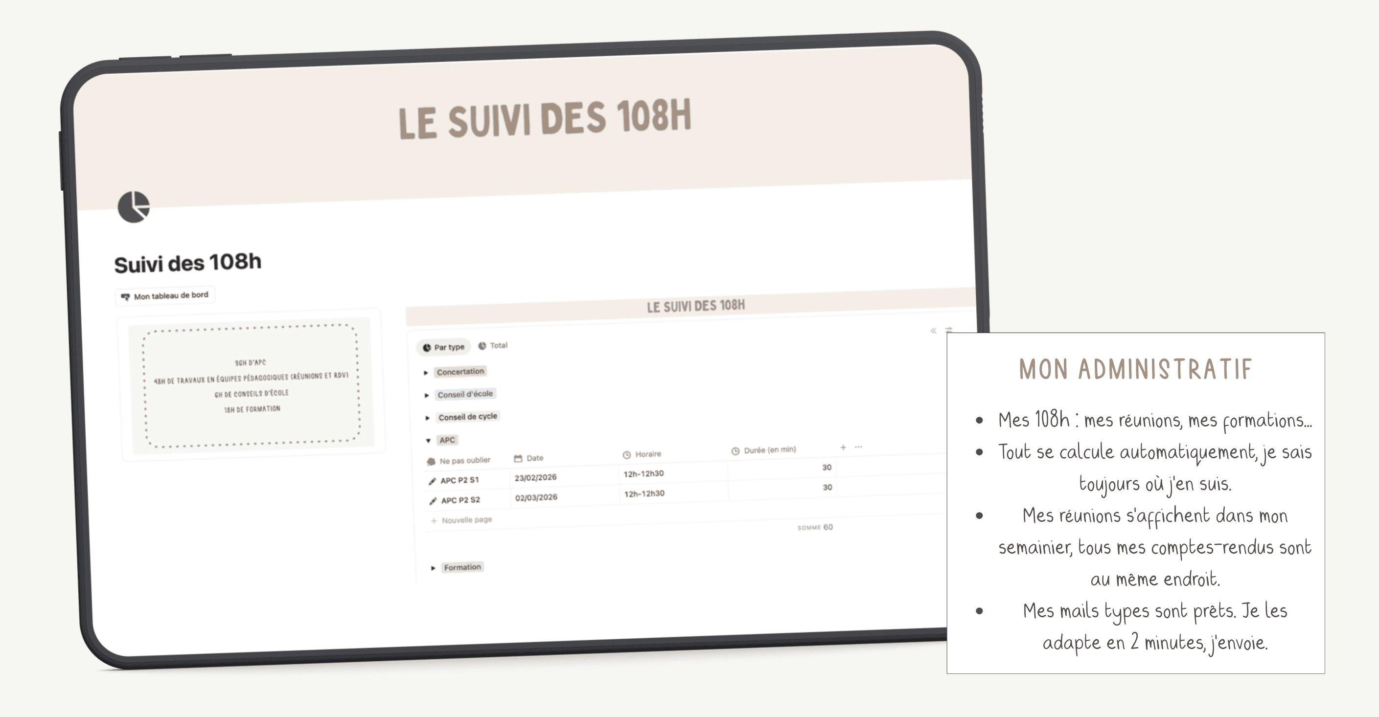 Aperçu de l'administratif