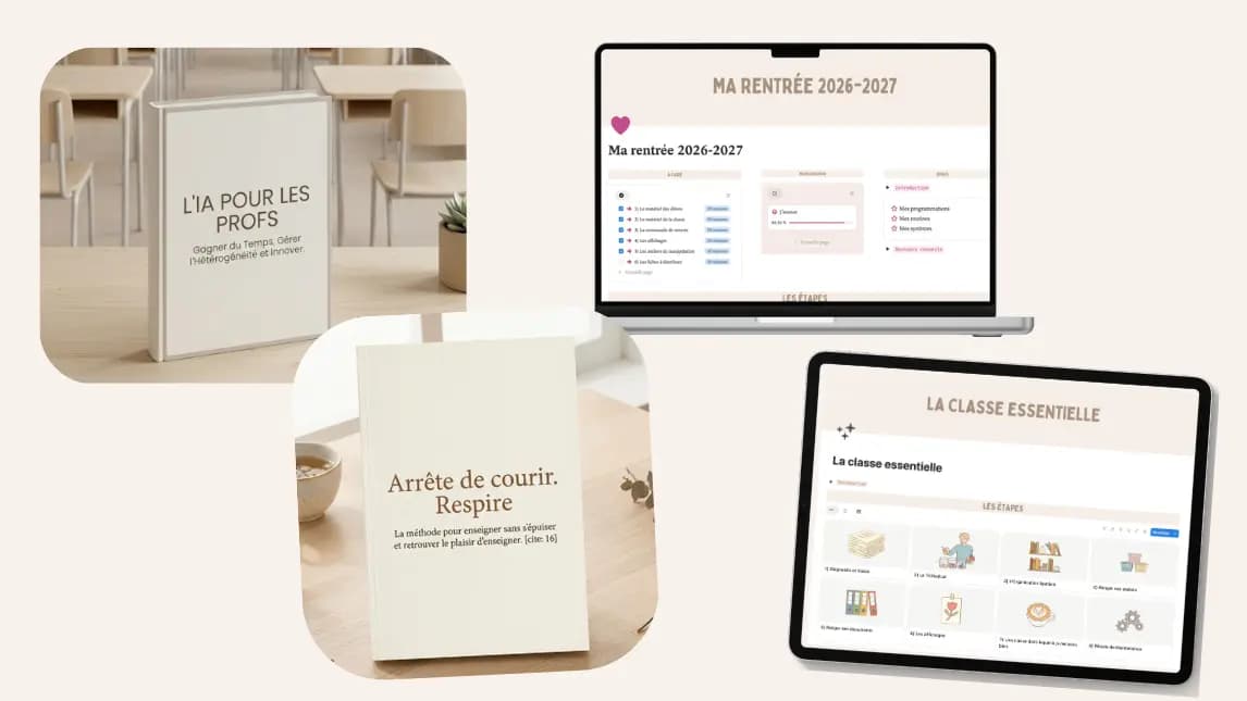 Mon année 2026-2027 + Enseigner sans s’épuiser + L’IA pour les Profs + Classe essentielle
