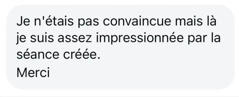 Je n'étais pas convaincue mais là je suis assez impressionnée par la séance créée. Merci