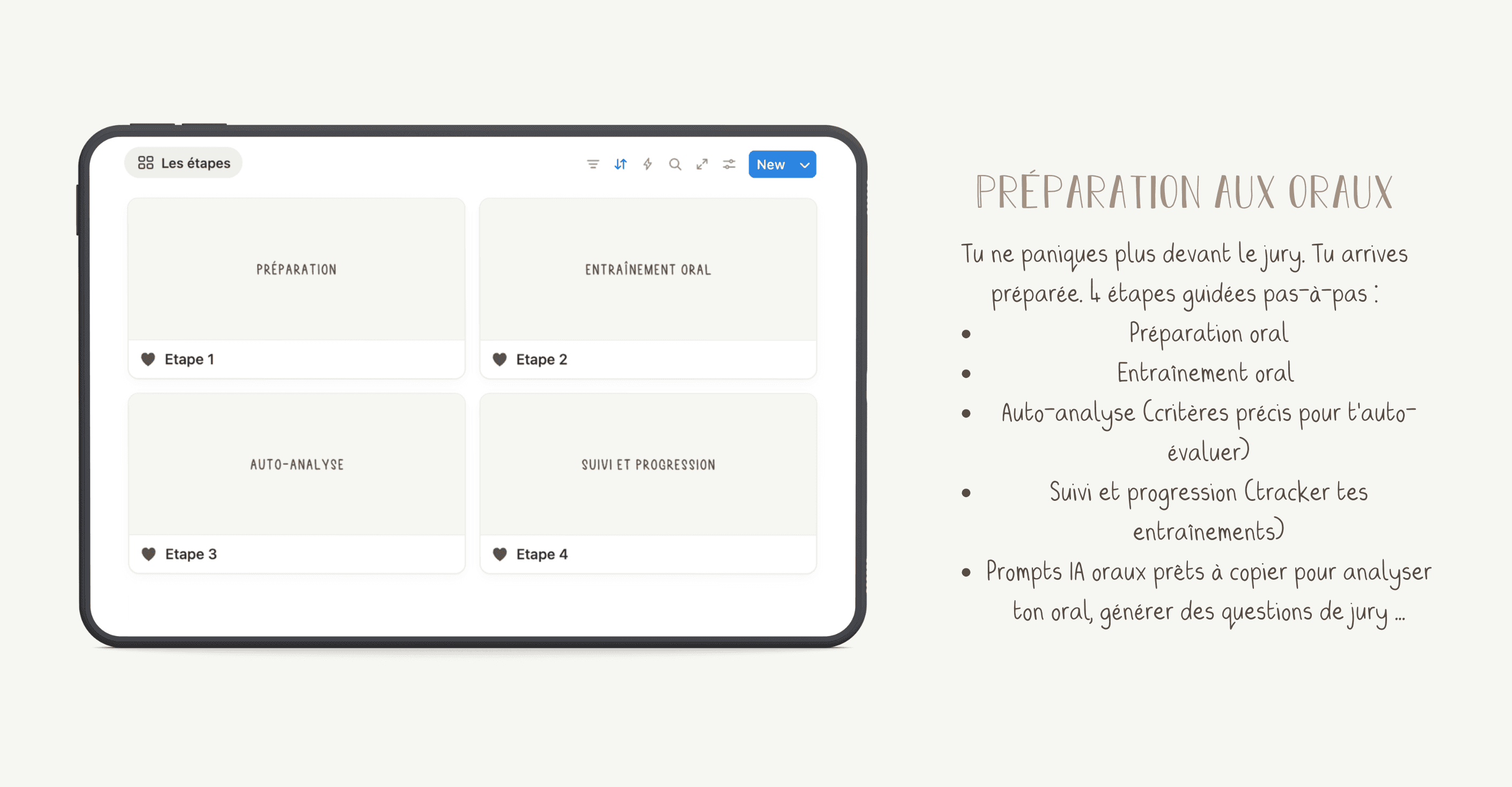 Aperçu de la Préparation aux oraux